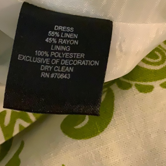 Jessica Howard Floral Lime Green Linen Dre… - Picture 5 of 5